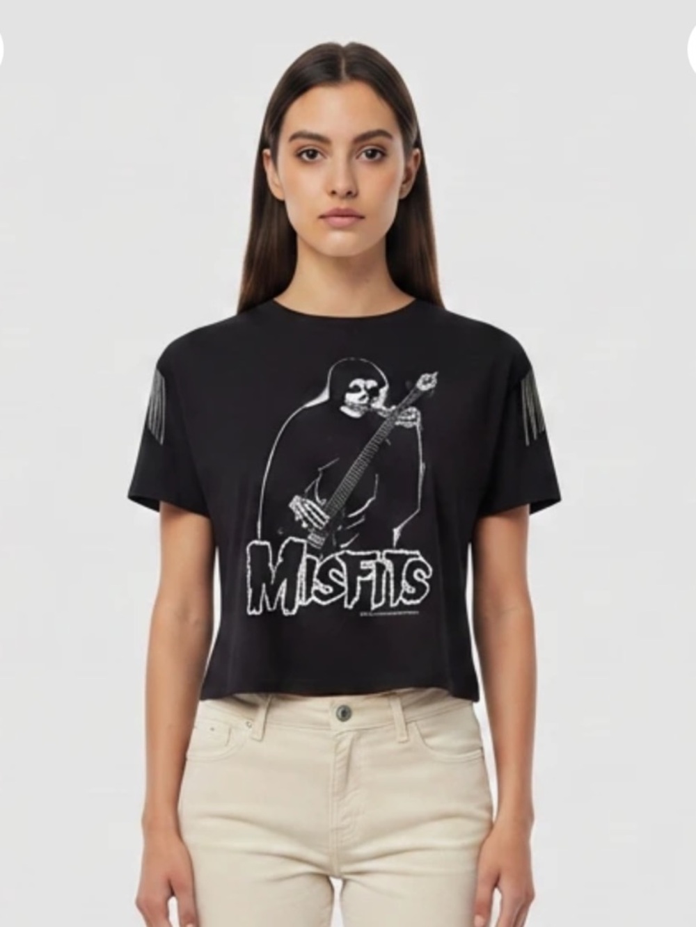 Misfits black Graphic Crop Tee